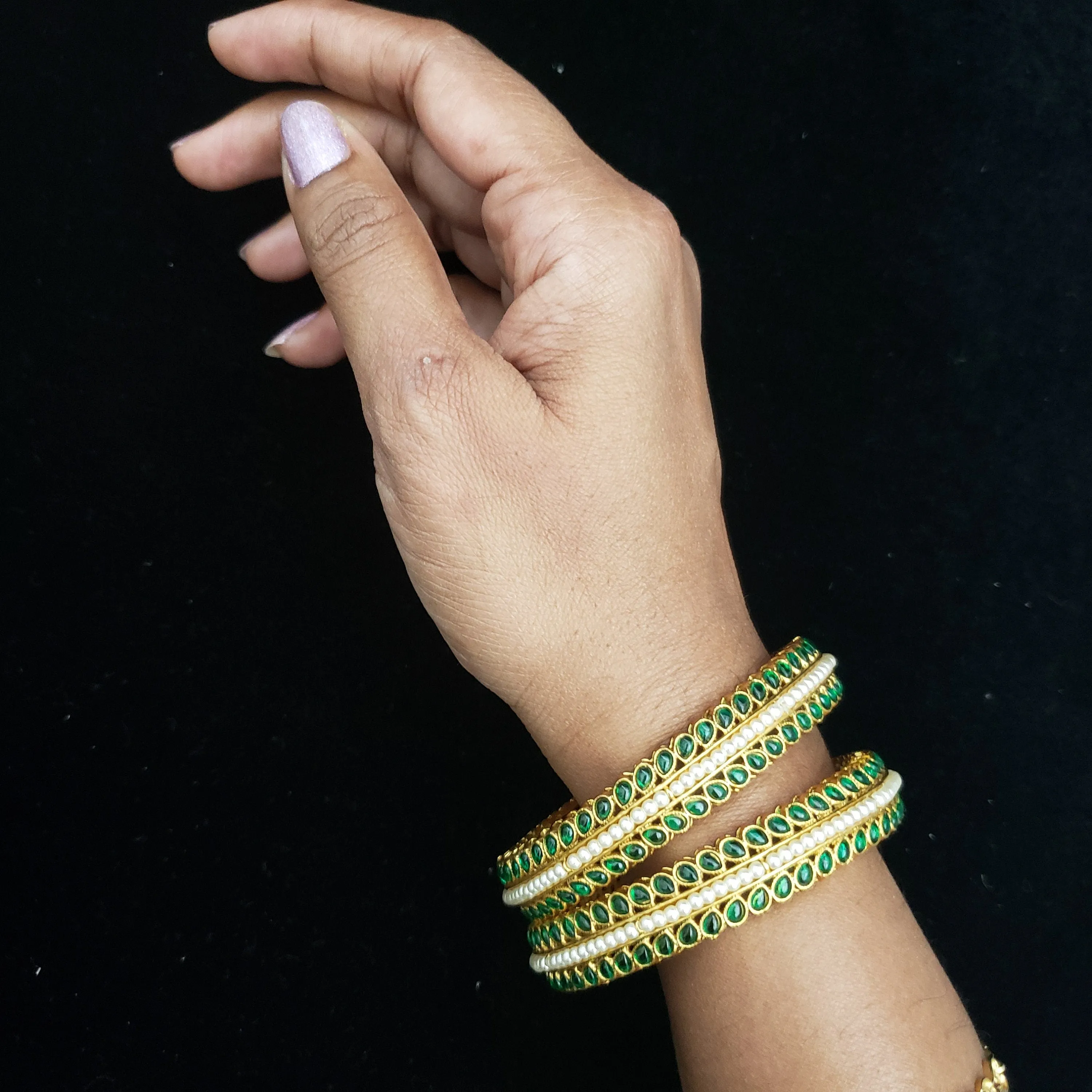 Green/Pink Bangle Set