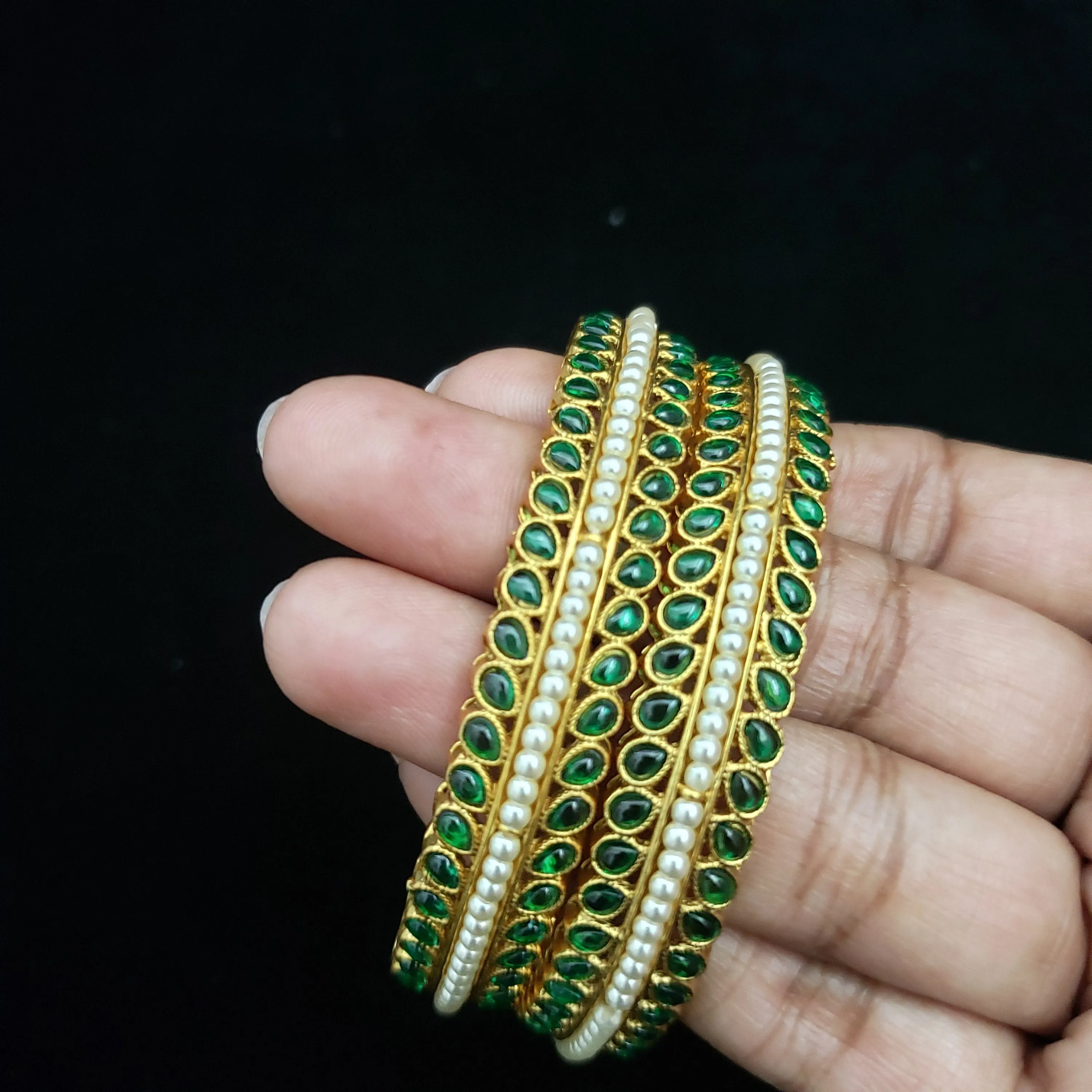 Green/Pink Bangle Set