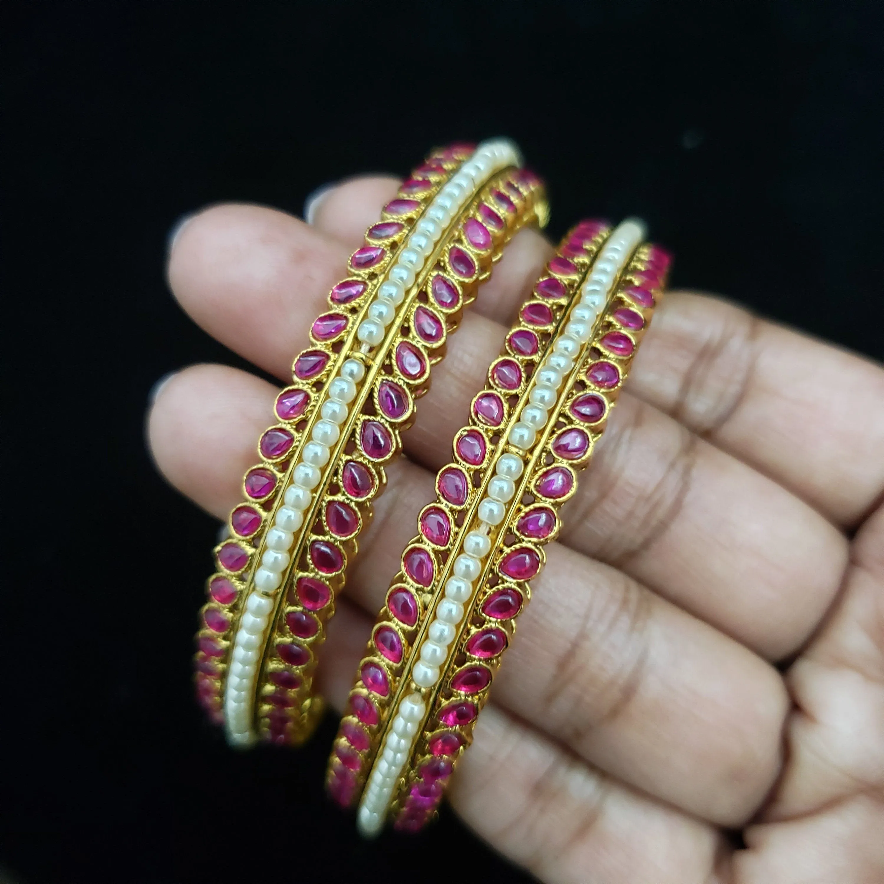 Green/Pink Bangle Set
