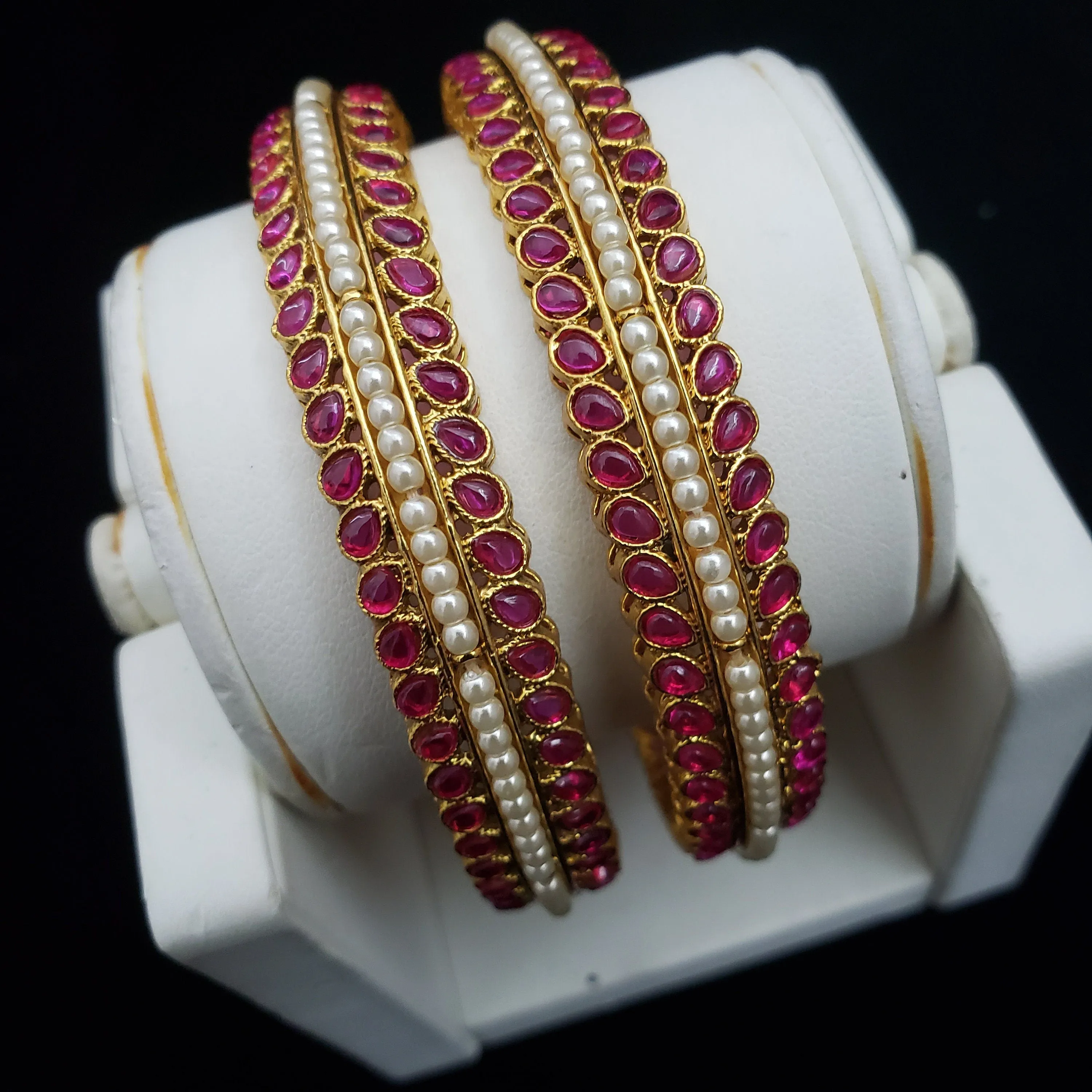 Green/Pink Bangle Set