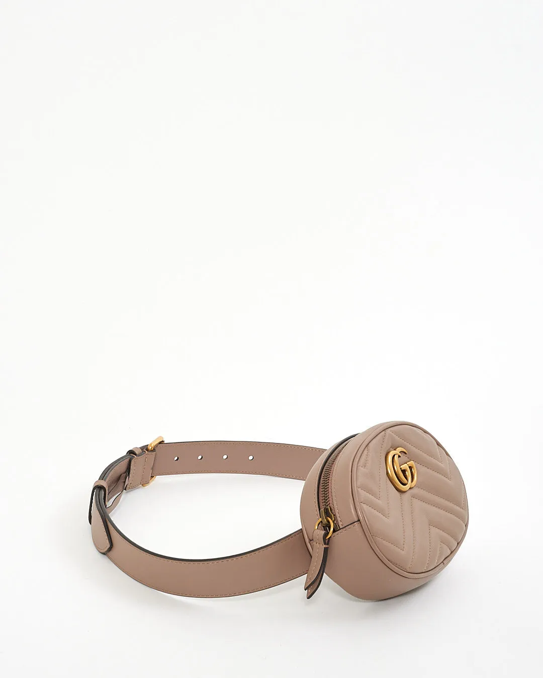 Gucci Dust Pink GG Marmont Belt Bag - 85/34