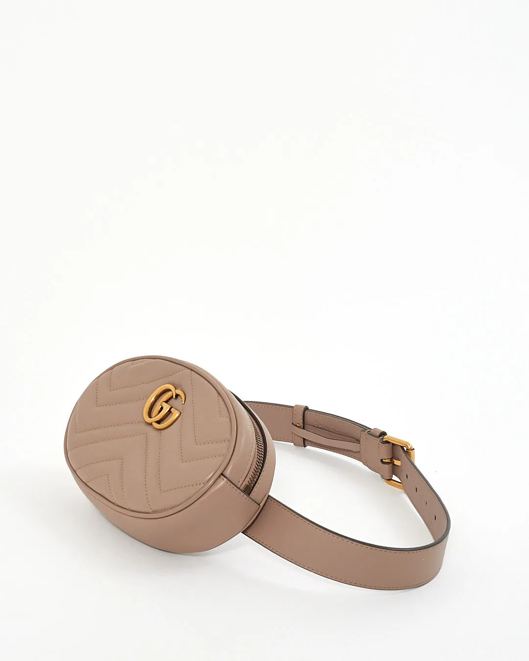 Gucci Dust Pink GG Marmont Belt Bag - 85/34
