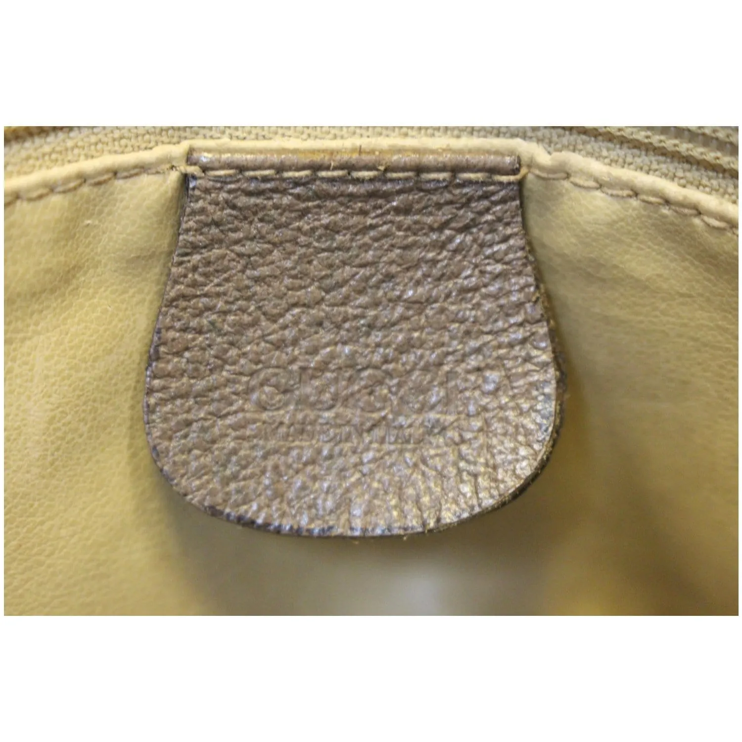 GUCCI GG Canvas Boston Satchel Bag Brown