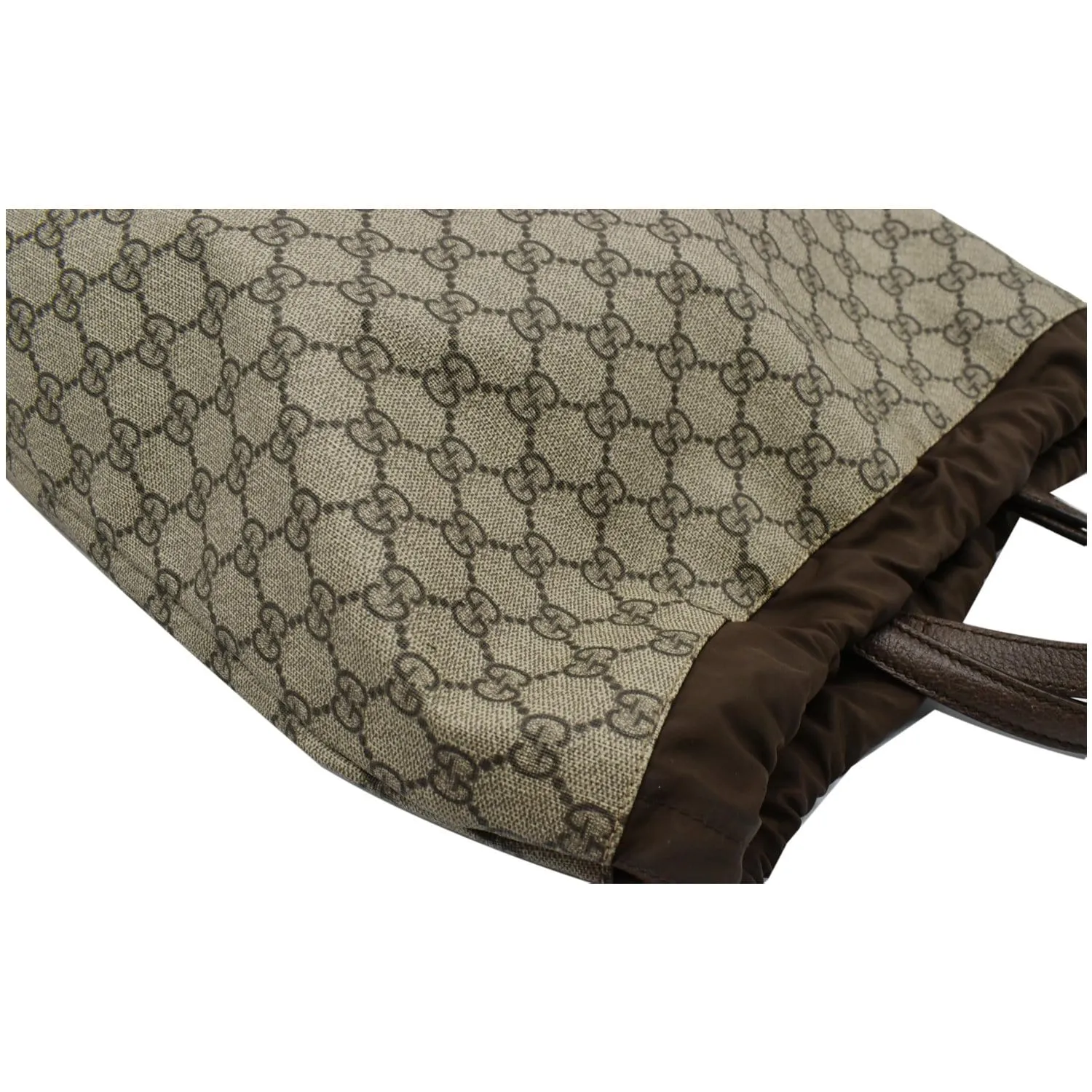 GUCCI Neo Vintage Drawstring GG Supreme Canvas Backpack Bag Beige 473872