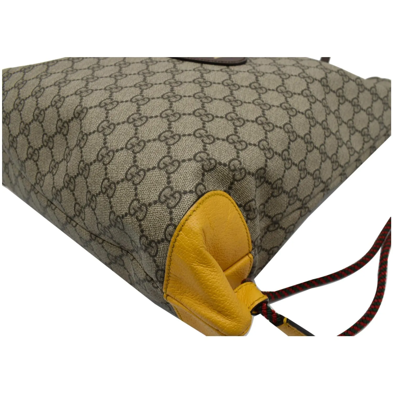 GUCCI Neo Vintage Drawstring GG Supreme Canvas Backpack Bag Beige 473872