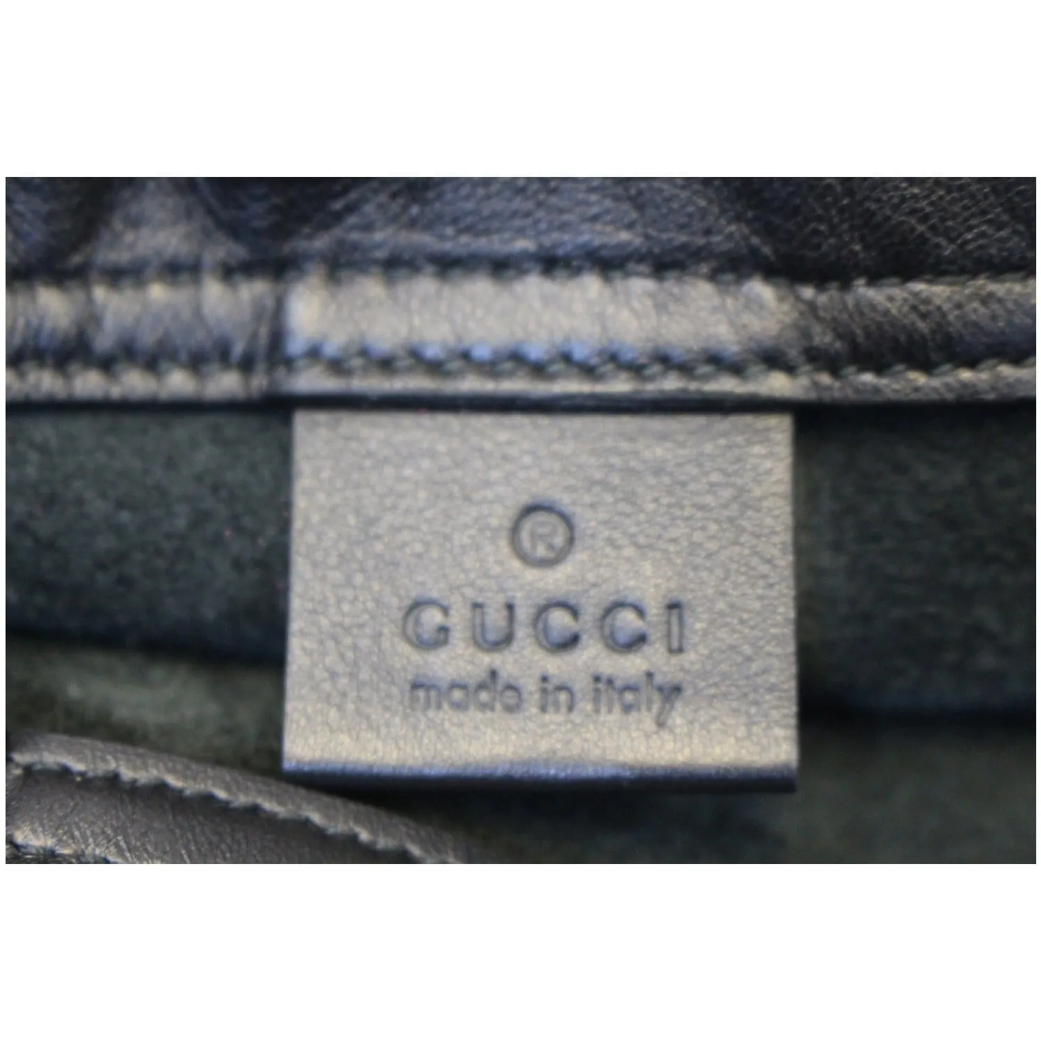 GUCCI Print Leather Drawstring Backpack Bag 494053