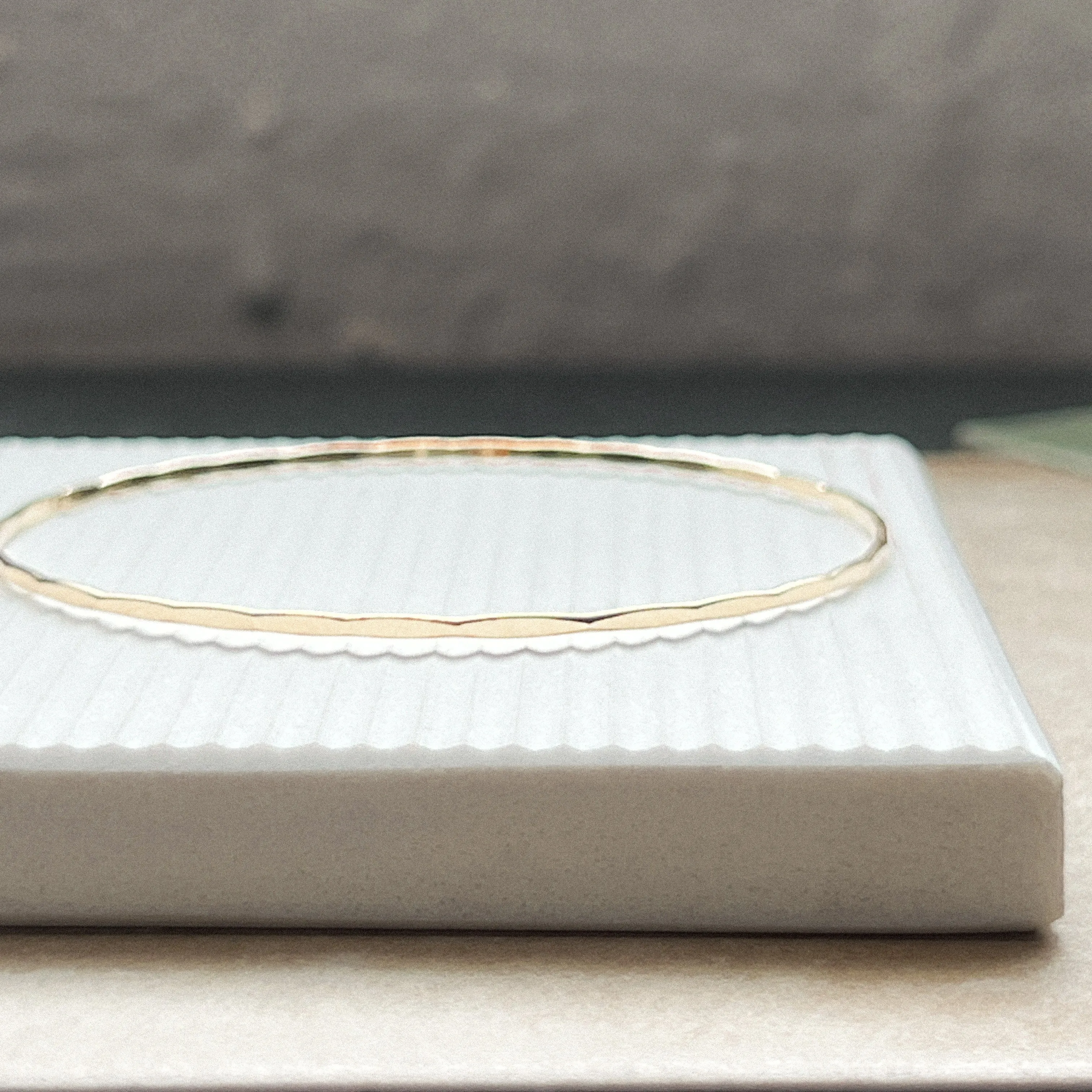 Hammered Bangle Bracelet