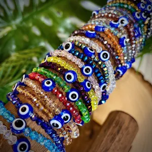 HANDMADE BEADED EVIL EYE BRACELETS