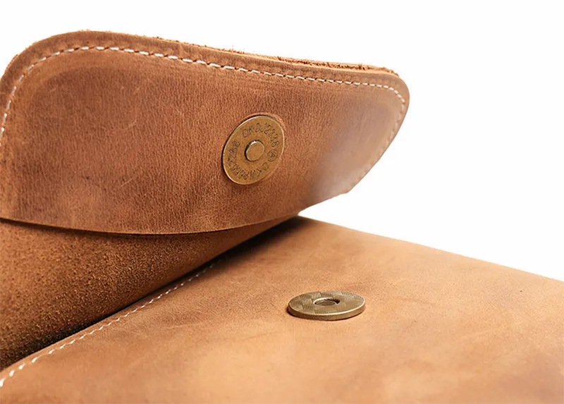 Handmade Genuine Leather Satchel Bag Shoulder Bag Full Grain Leather Small Crossbody Bag For Mens
