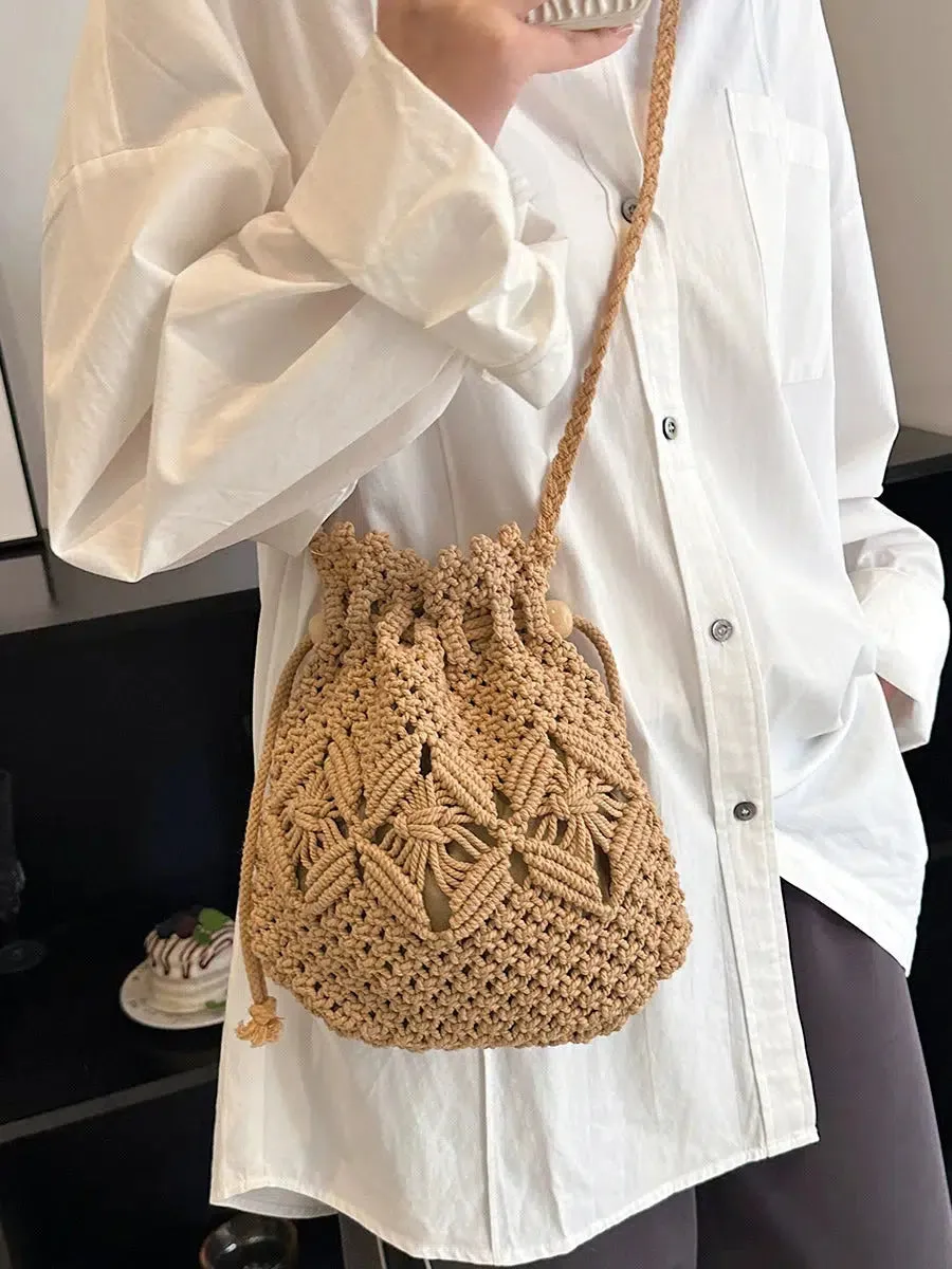 Handmade Woven Bucket Bag