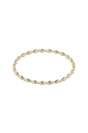 Harmony Grateful Pattern 2.5mm Bead Bracelet- Gold