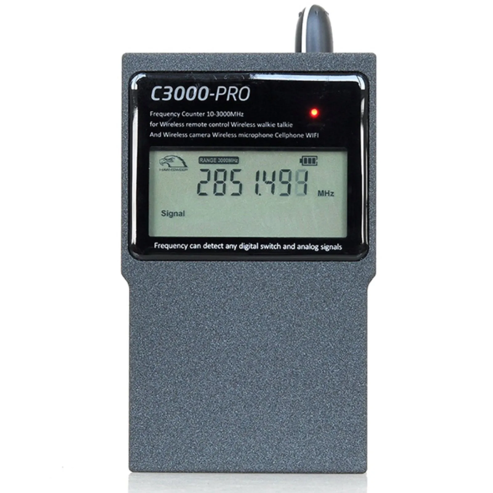 Hawksweep HS-C3000 Pro RF Bug Detector Digital Frequency Counter 3GHz Tracker Spy Camera Signal Finder