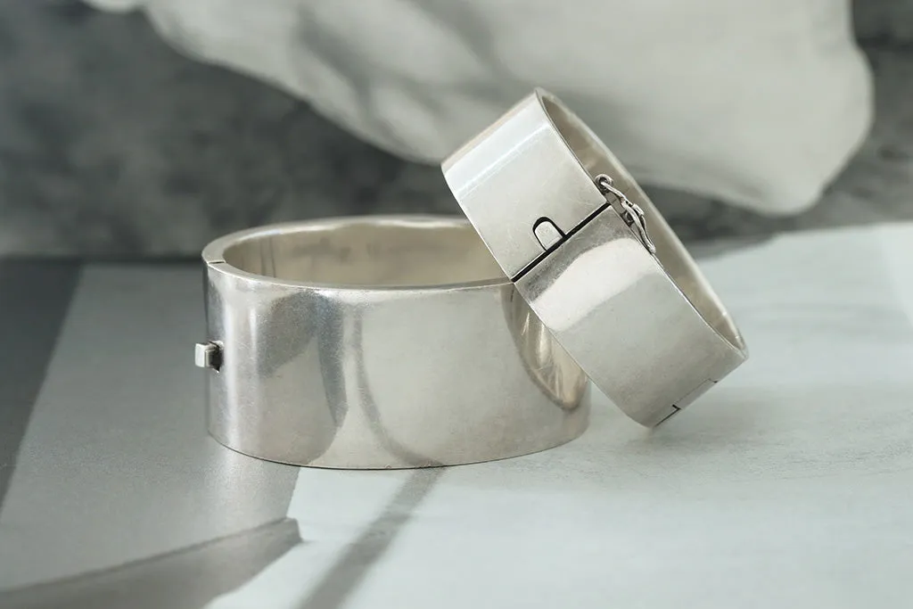 Heavy Vintage Sterling Silver Bangle