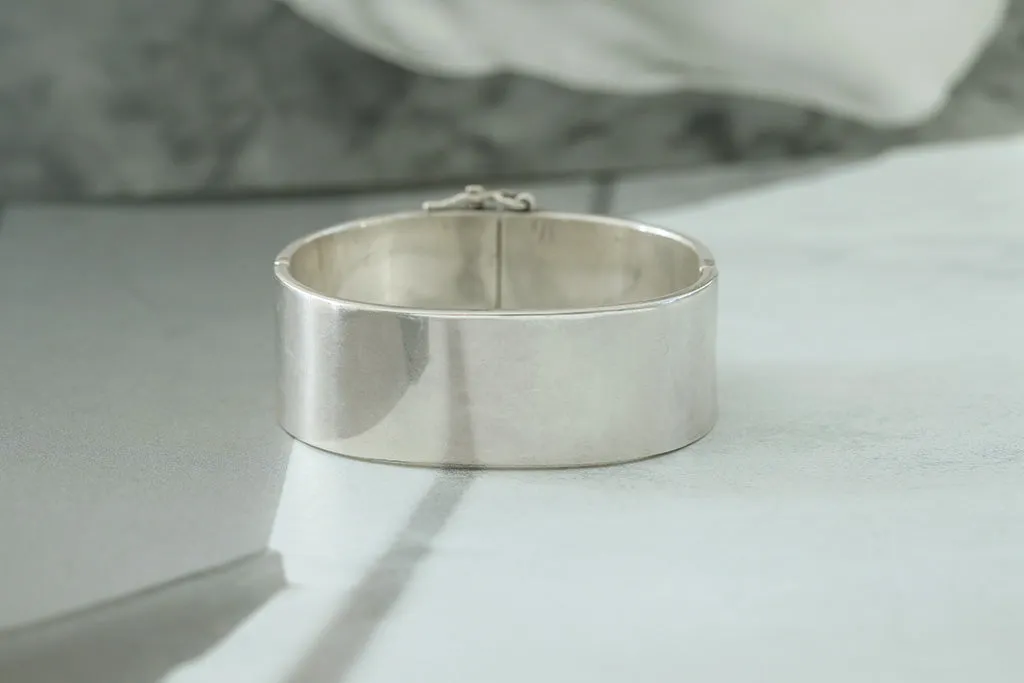 Heavy Vintage Sterling Silver Bangle