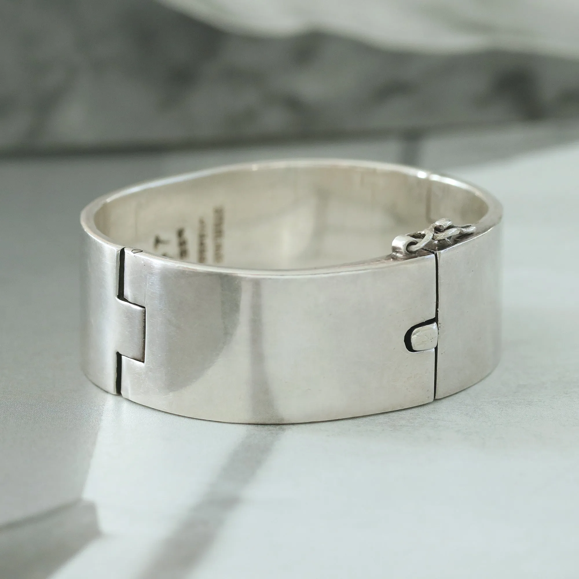 Heavy Vintage Sterling Silver Bangle
