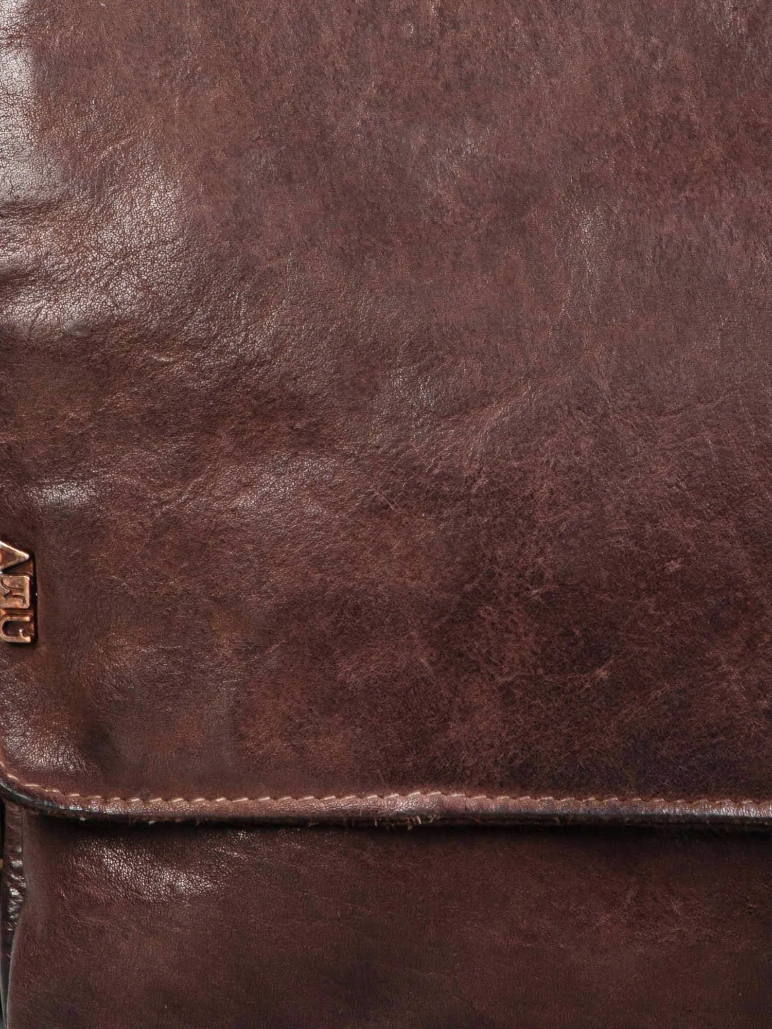Henry: Brown Flap Bag Cross Body In Veg Tan Leather by art n vintage
