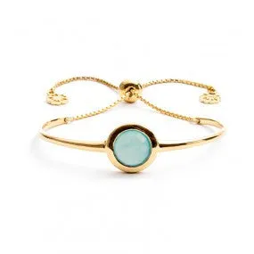 'Hermia' Bangle: Aqua Chalcedony