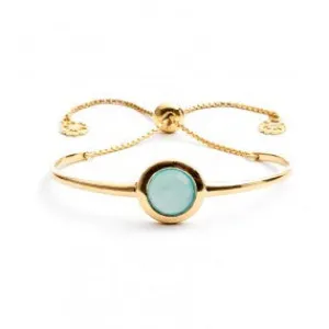 'Hermia' Bangle: Aqua Chalcedony