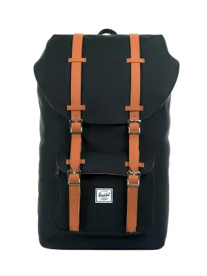 Herschel Little America Backpack 600D Poly Black Tan 25L