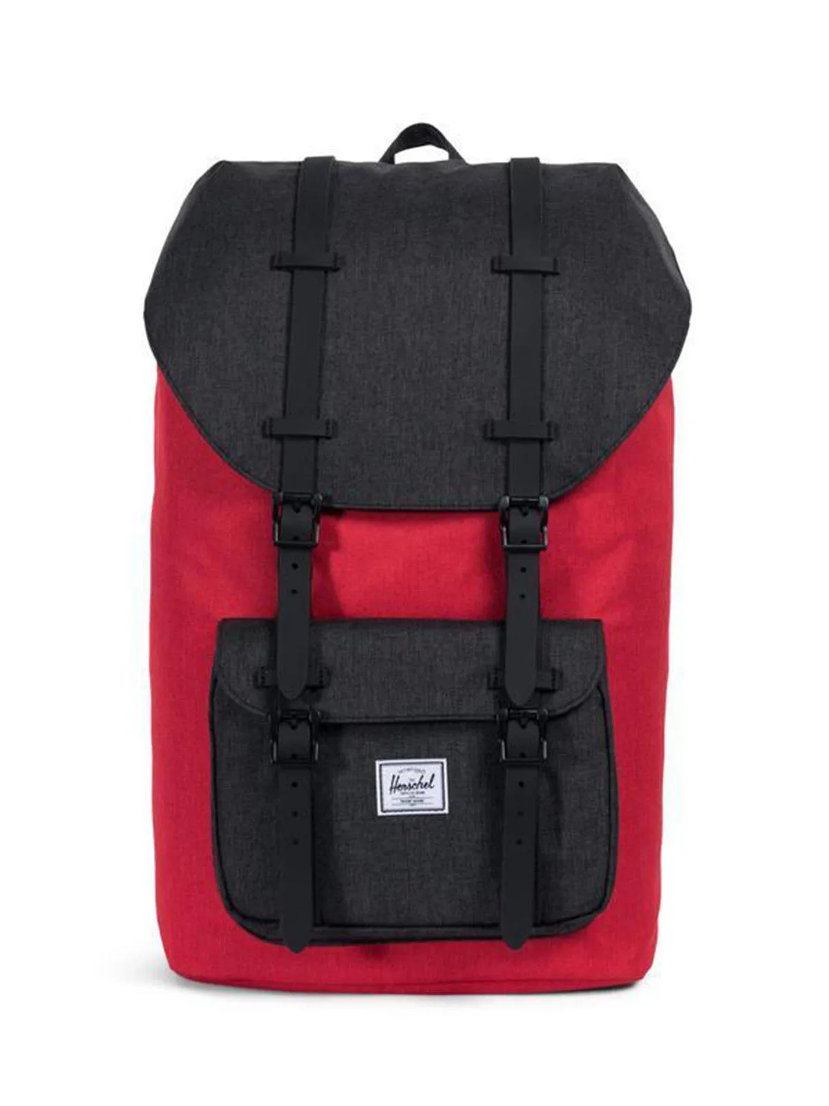 Herschel Little America Backpack Barbados Cherry Black Crosshatch 25L