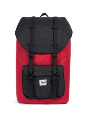 Herschel Little America Backpack Barbados Cherry Black Crosshatch 25L