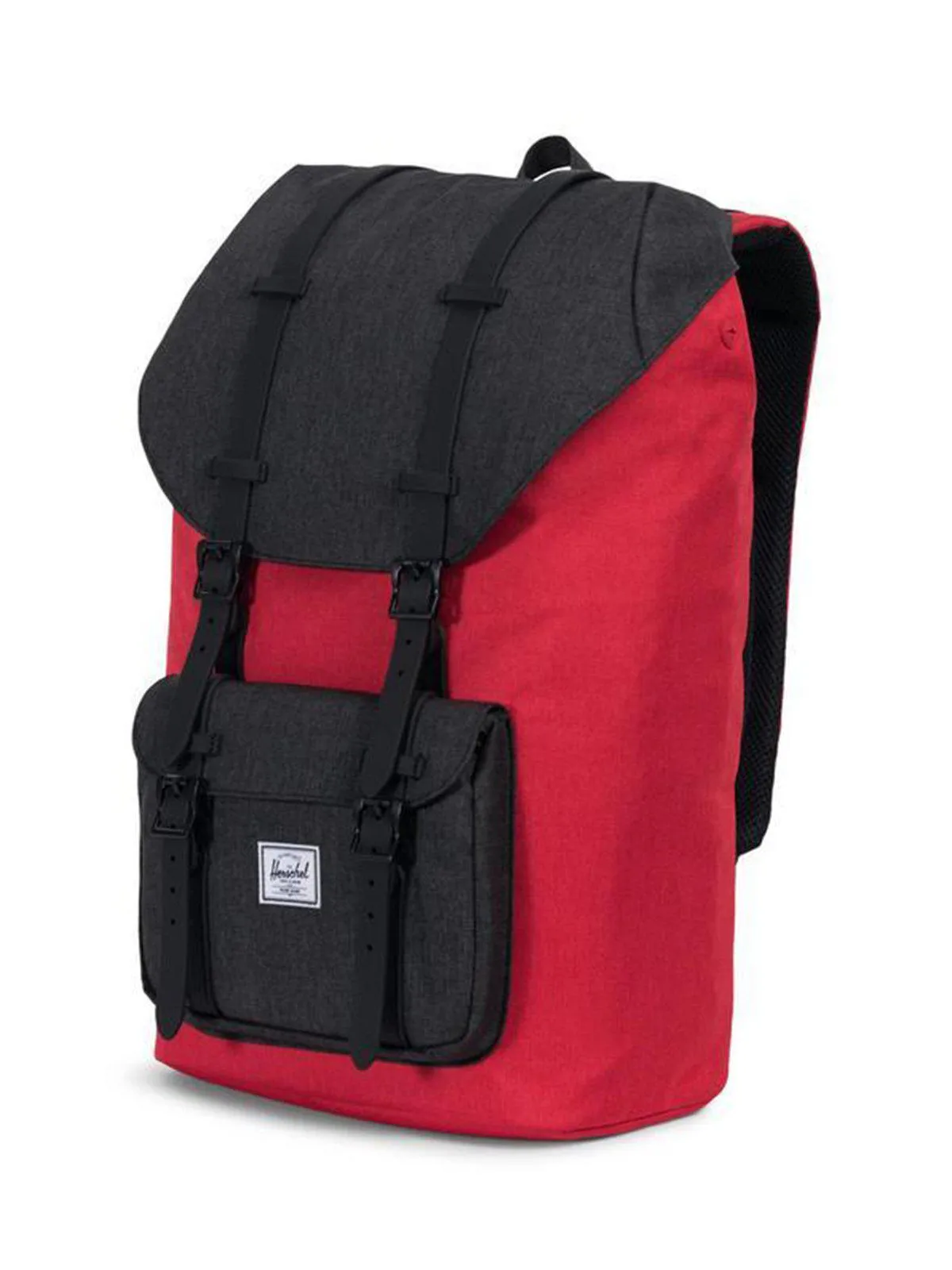 Herschel Little America Backpack Barbados Cherry Black Crosshatch 25L