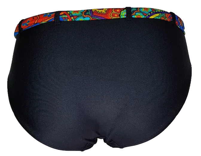 High waist black bikini bottom Carnaval belt