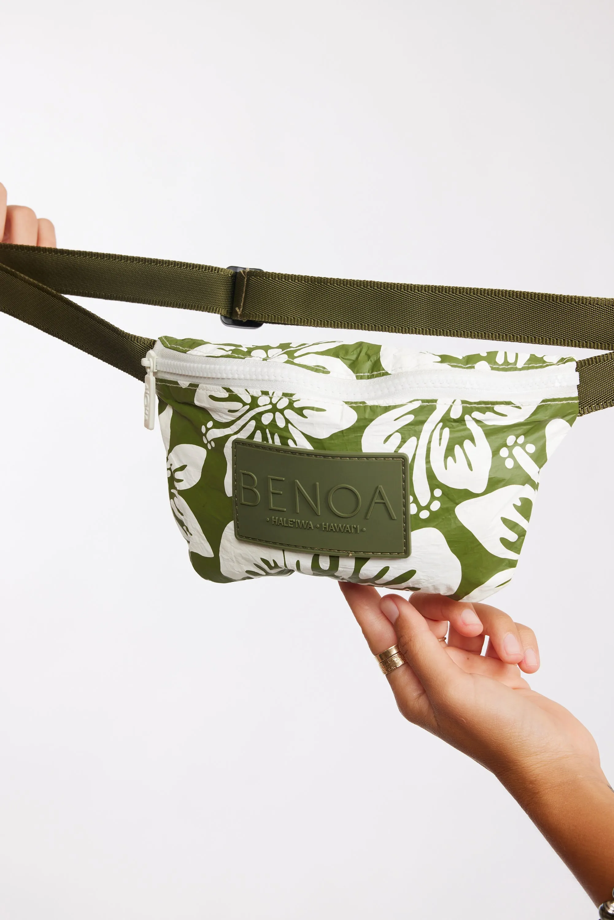 Hip Pack in Green Batik - Benoa x Aloha Collection