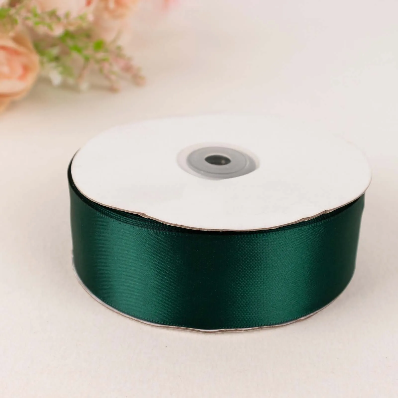 Hunter Emerald Green Single Face Decorative Satin Ribbon 50 Yards 1.5"