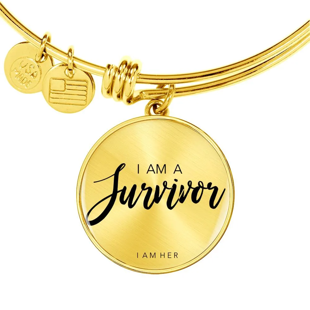 I AM A Survivor - Women's Bangle Bracelet