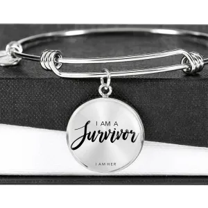 I AM A Survivor - Women's Bangle Bracelet