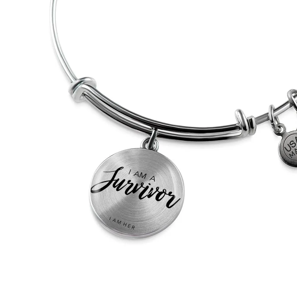 I AM A Survivor - Women's Bangle Bracelet