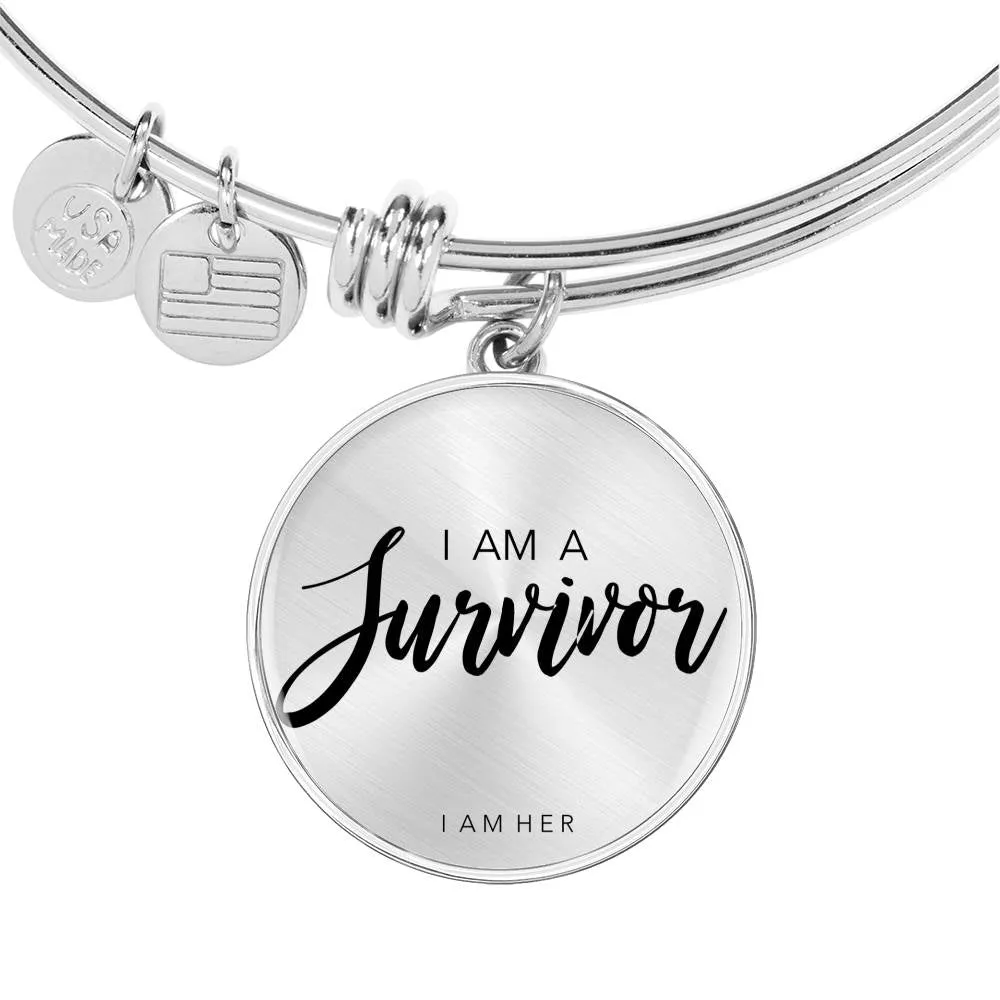 I AM A Survivor - Women's Bangle Bracelet