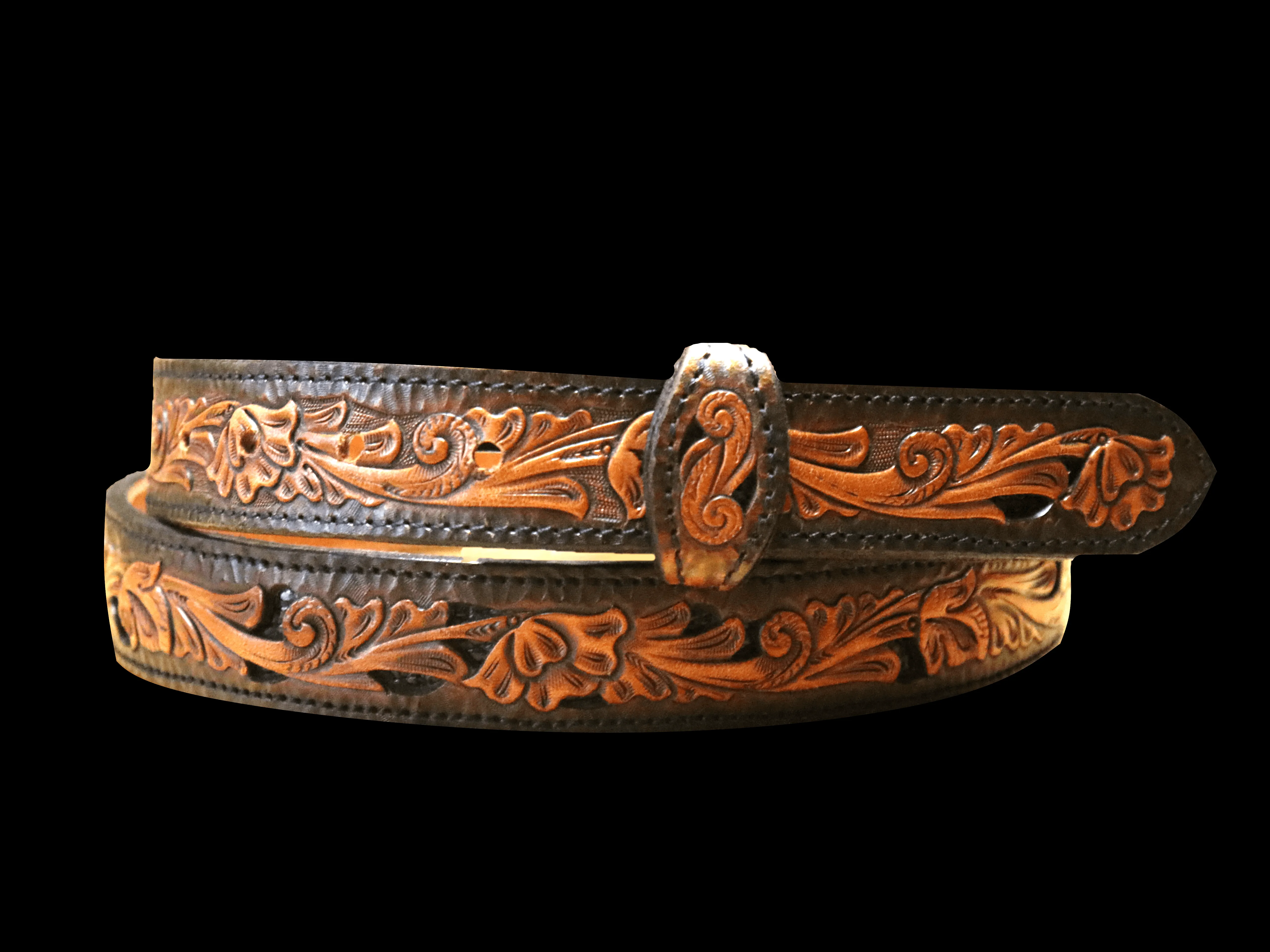 In Stock Hand Tooled 1" Belt (In Stock) Size 36"