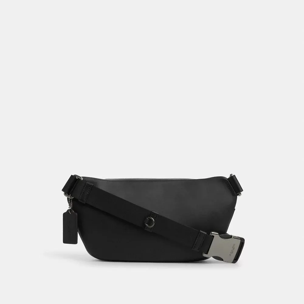 [INCOMING ETA 30 DAYS] COACH Men Elias Belt Bag In Signature Canvas in Charcoal/Black (CZ400)