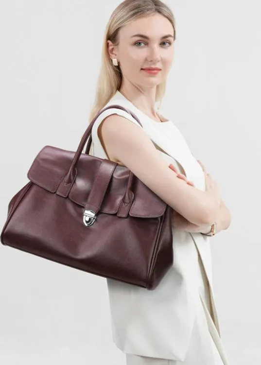 Isabella - Large Top-Handle Tote Bag