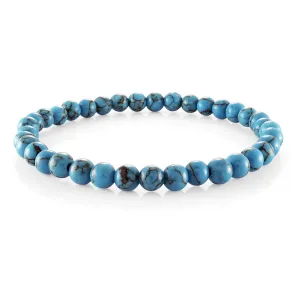 Italgem Blue-Turquoise (6mm) Beaded Stretch Bracelet