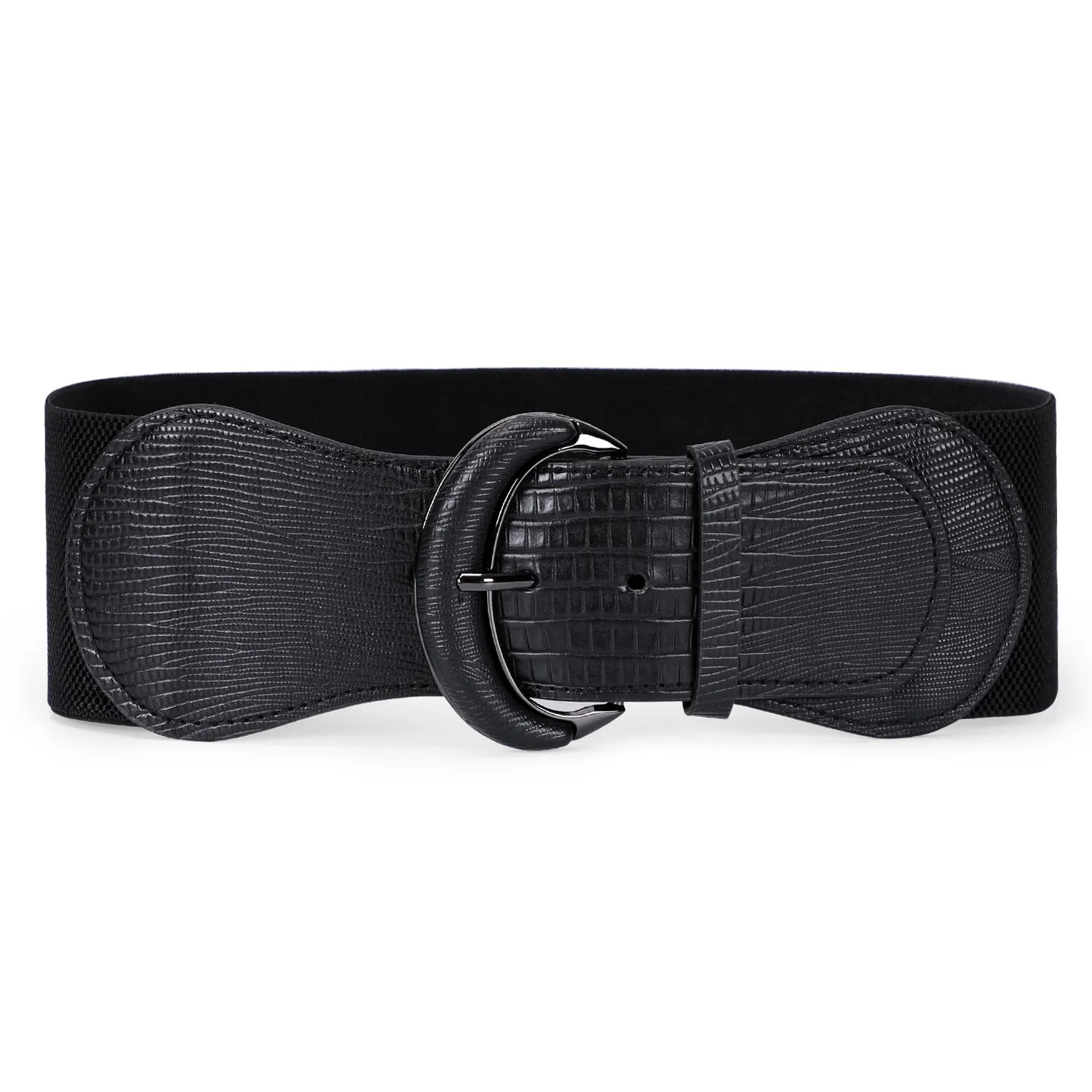 JASGOOD Women Stretchy Wide Waist Belt for Dress Ladies Elastic Belt Hook Buckle