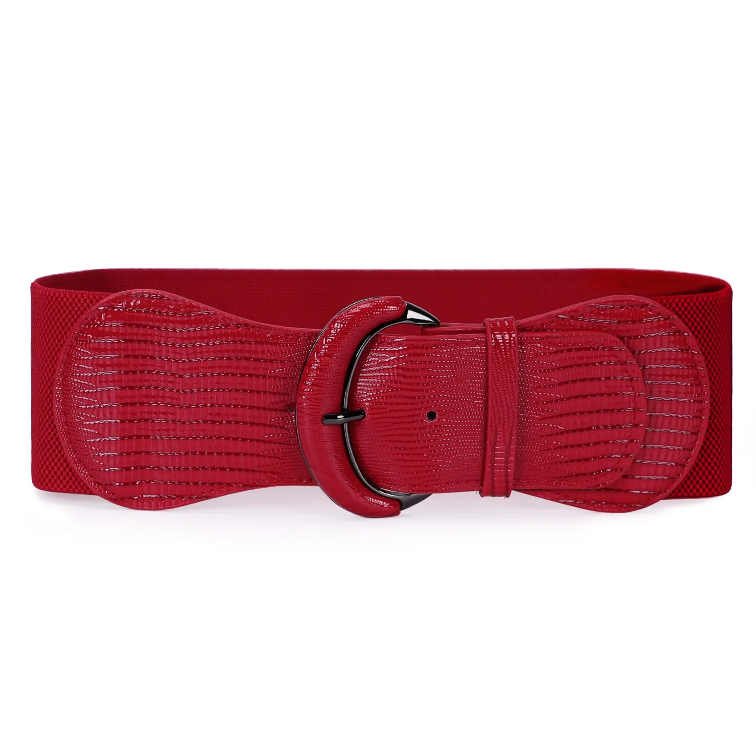 JASGOOD Women Stretchy Wide Waist Belt for Dress Ladies Elastic Belt Hook Buckle