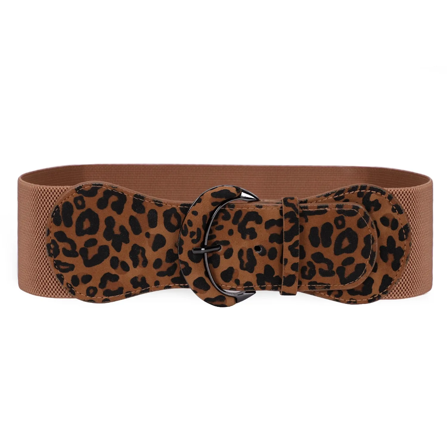 JASGOOD Women Stretchy Wide Waist Belt for Dress Ladies Elastic Belt Hook Buckle