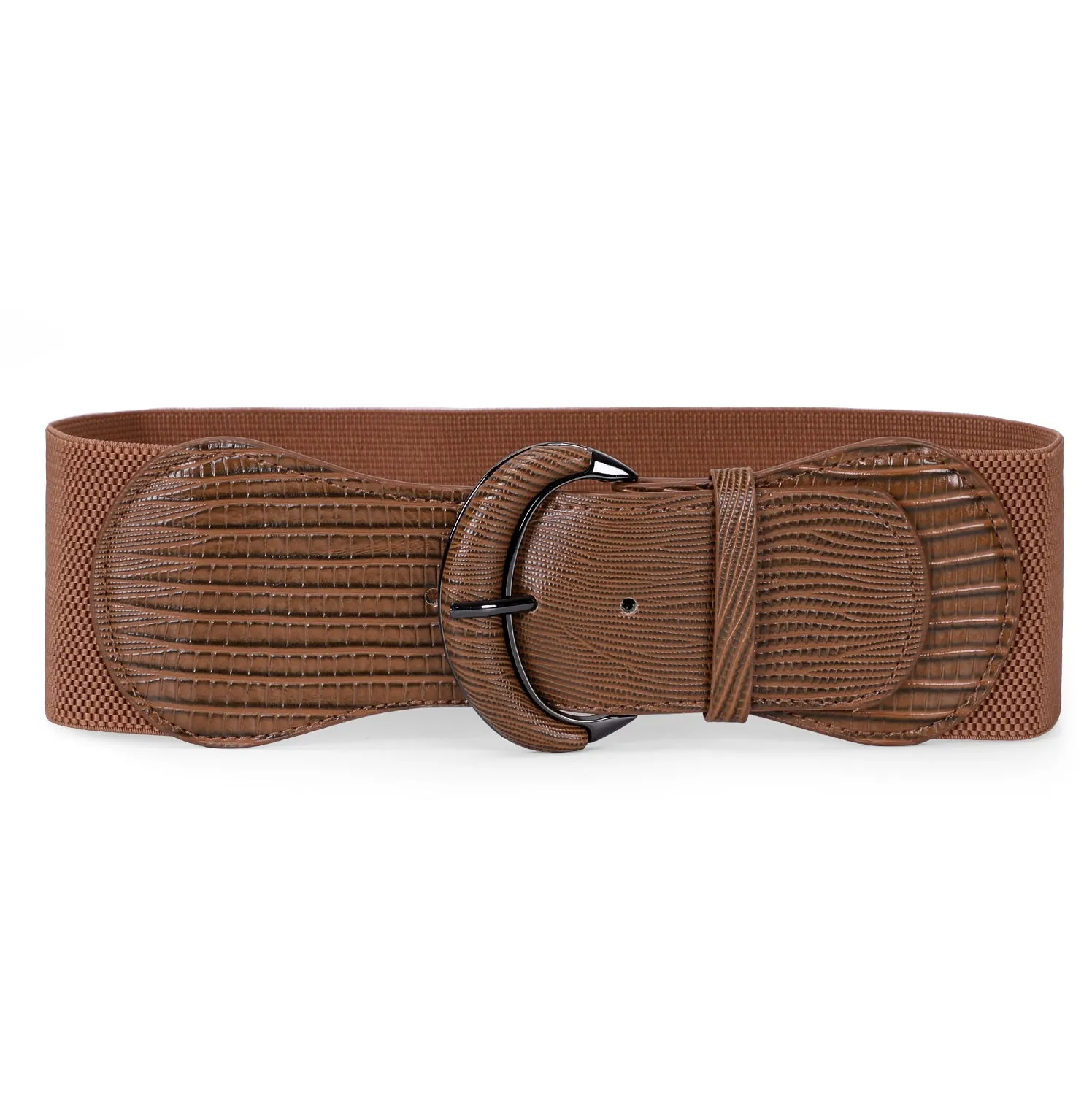 JASGOOD Women Stretchy Wide Waist Belt for Dress Ladies Elastic Belt Hook Buckle
