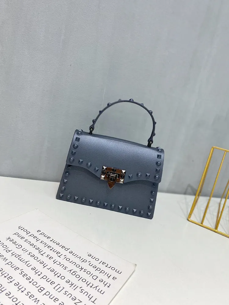Jelly Rivet Decor Satchel