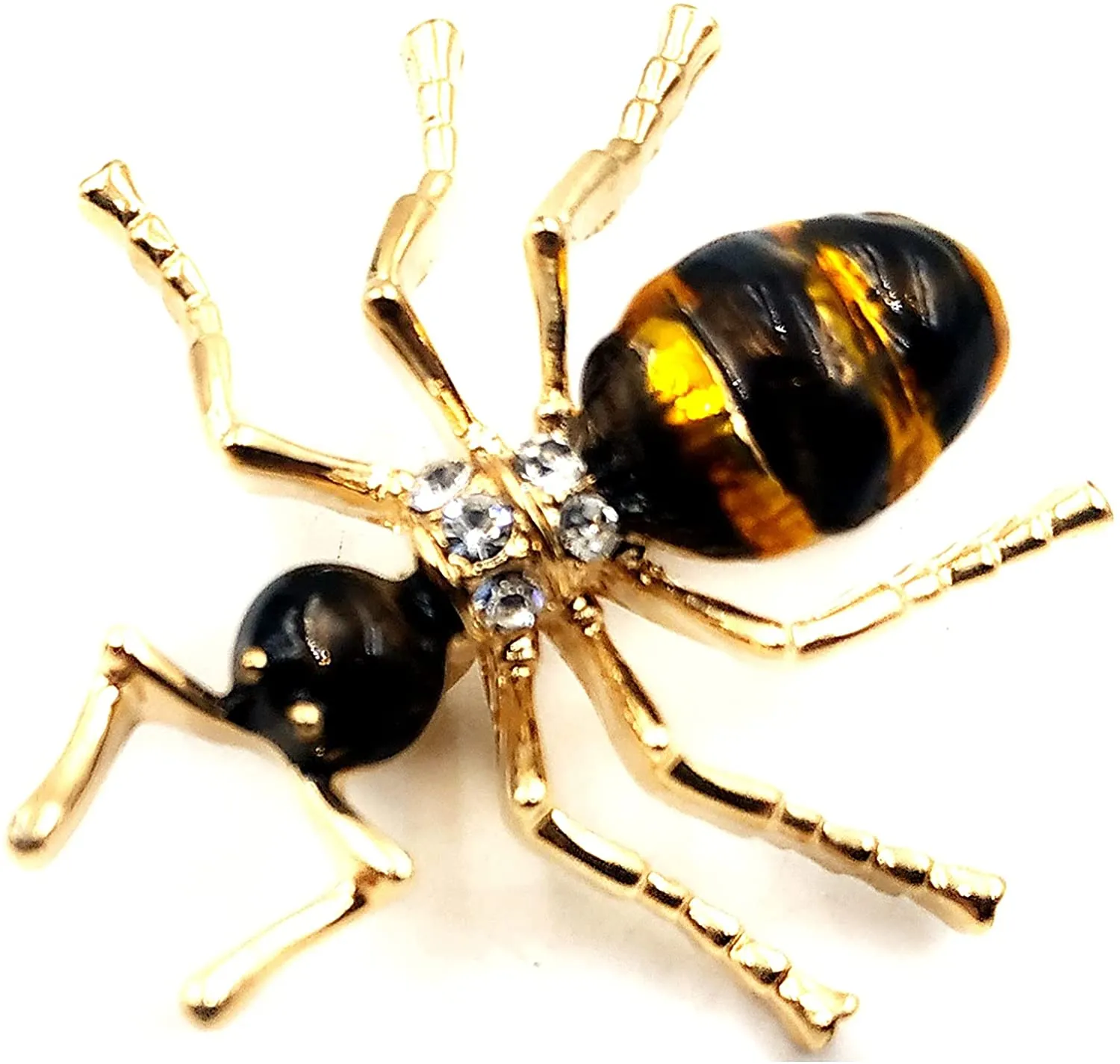 Jewelblings Cute Insect Jewelry Crystal and Enamel Ant Brooches Pins for Unisex Accessory
