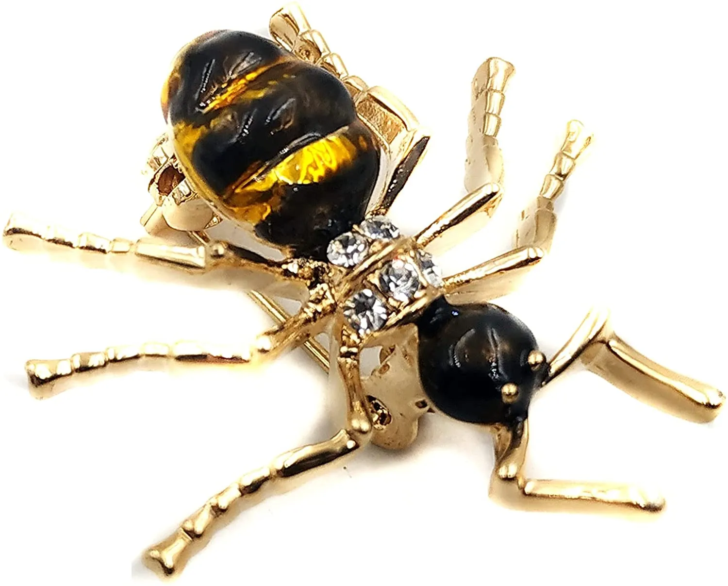 Jewelblings Cute Insect Jewelry Crystal and Enamel Ant Brooches Pins for Unisex Accessory