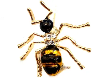 Jewelblings Cute Insect Jewelry Crystal and Enamel Ant Brooches Pins for Unisex Accessory
