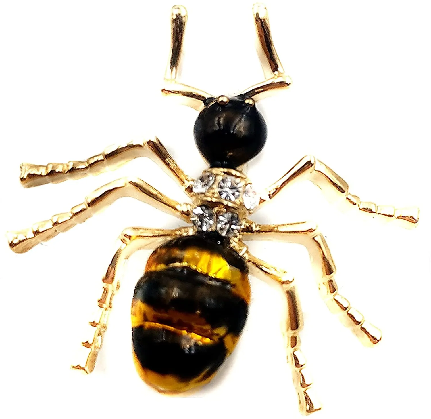 Jewelblings Cute Insect Jewelry Crystal and Enamel Ant Brooches Pins for Unisex Accessory