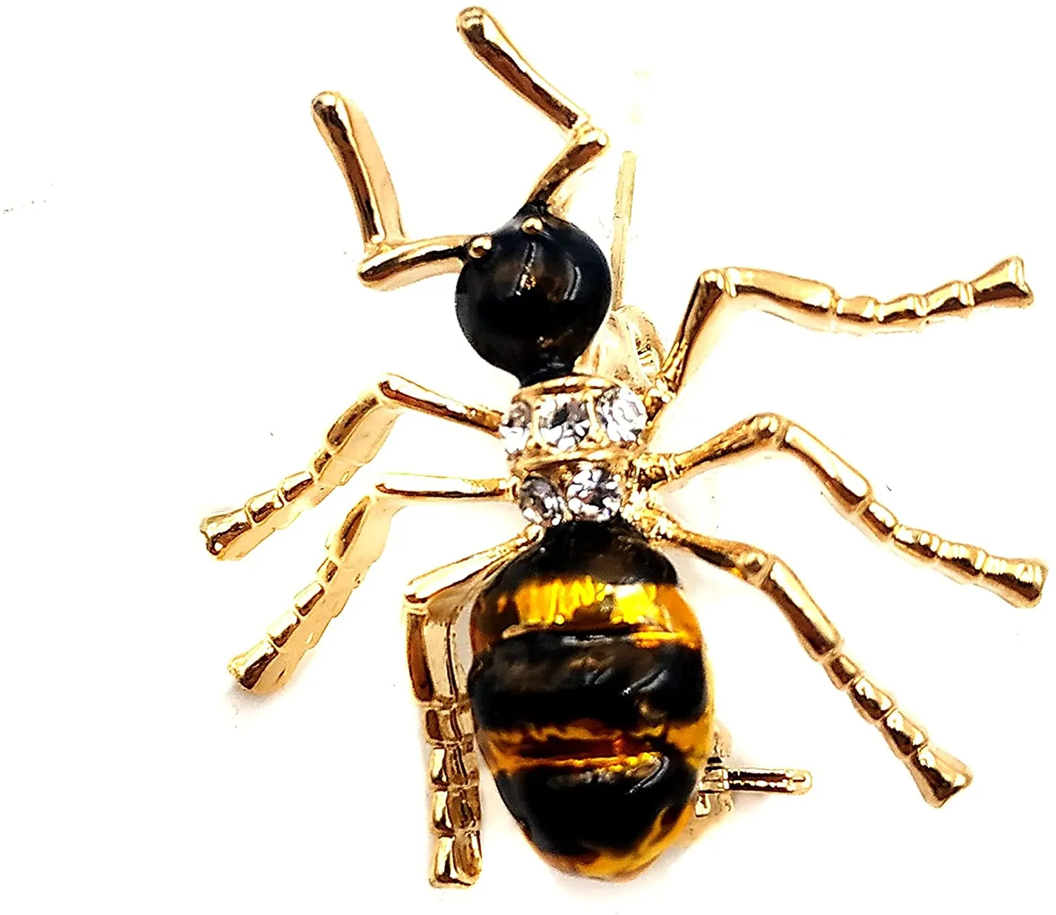 Jewelblings Cute Insect Jewelry Crystal and Enamel Ant Brooches Pins for Unisex Accessory