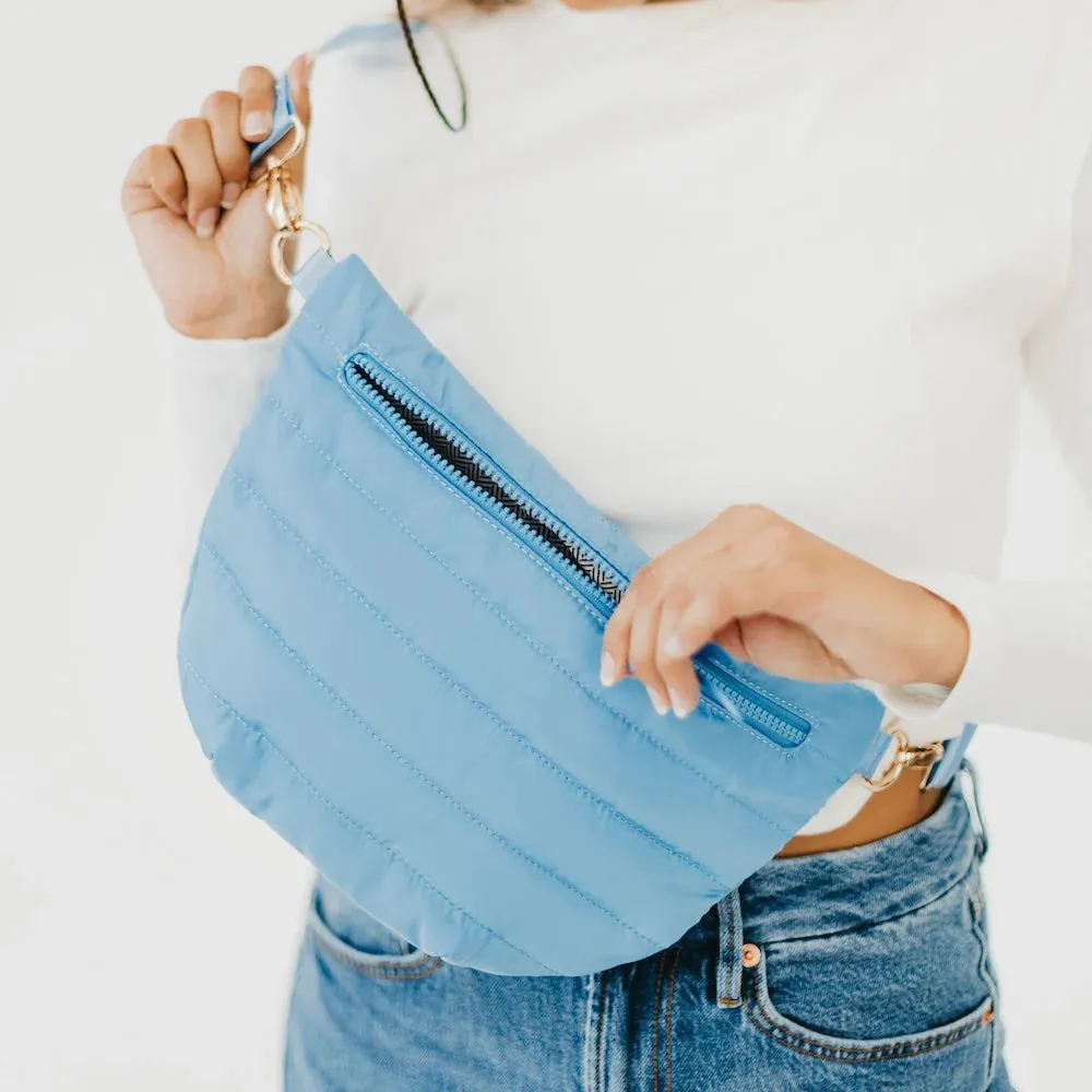 Jolie Puffer Belt Bag | Carolina Blue