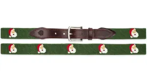 Jolly Santa Needlepoint Belt