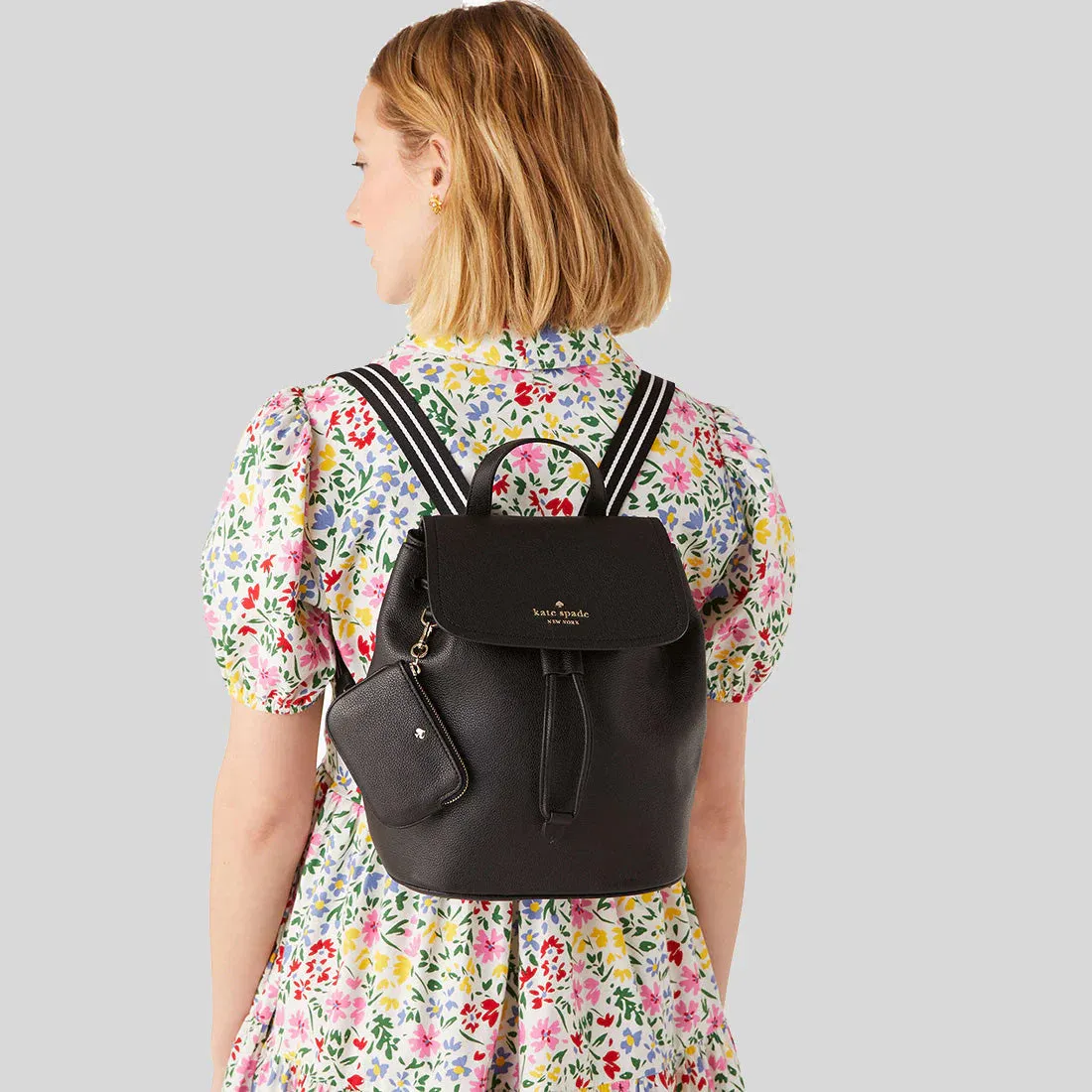 KATE SPADE Rosie Medium Flap Backpack Black RS-KB714